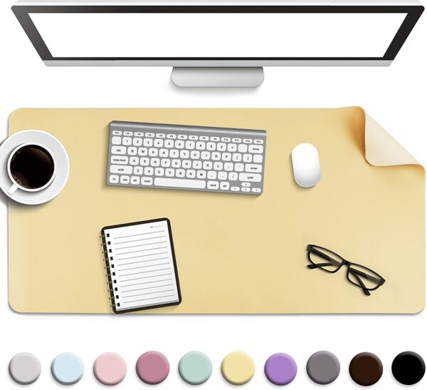 Non-Slip Desk Pad, Waterproof PVC Leather Des